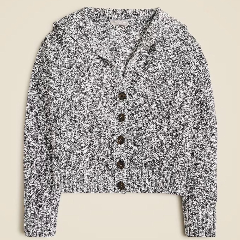 J. Crew Marled Yarn Sailor-Collar Cardigan